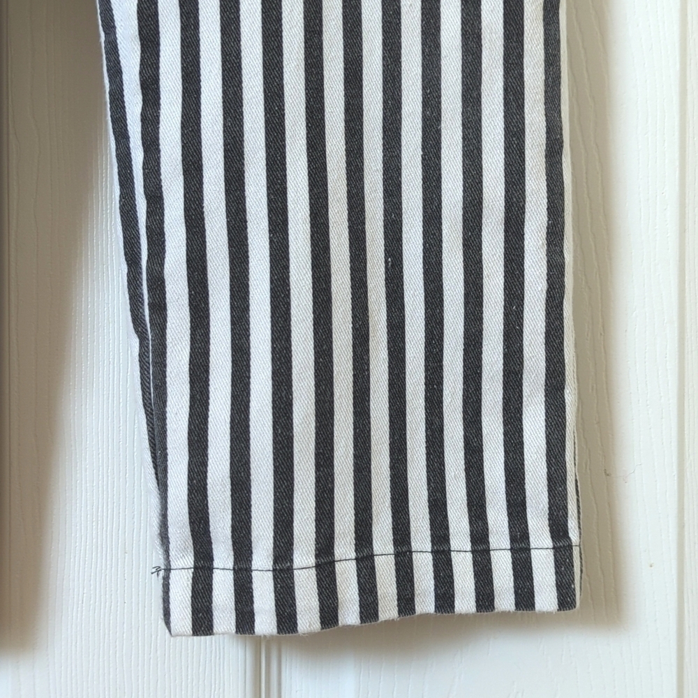 Urban Outfitters Stretchy Striped Sleeveless Cropped Slim Fit Pull On Jumpsuit S - Picture 9 of 14